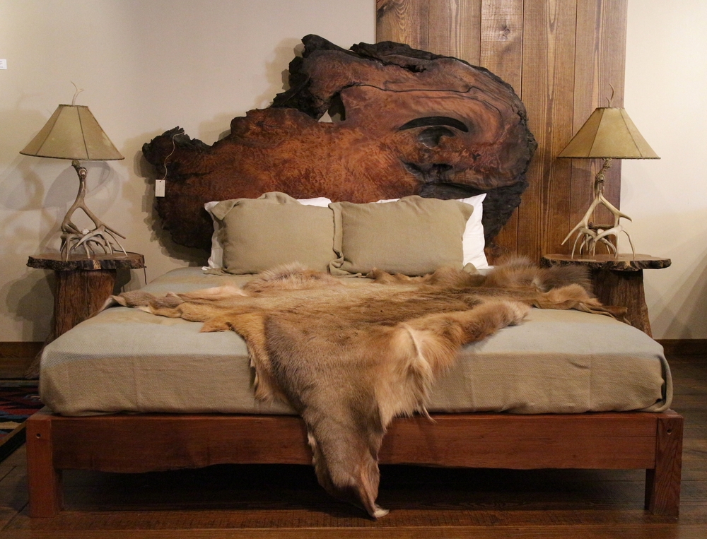 rustic burl wood bedroom furniture