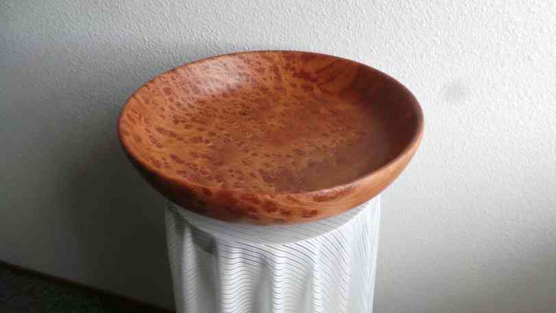 Turned Wood Bowl | Redwood Lace Burl Fruit Bowl