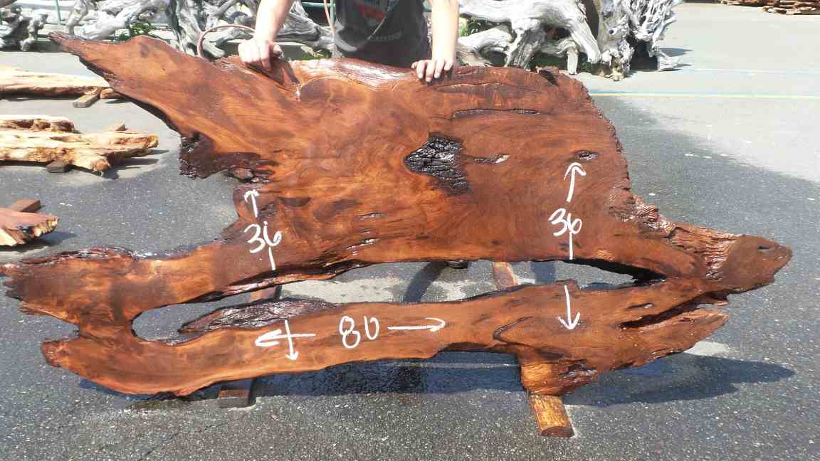 Redwood Headboard - Resin Filled Void Headboard
