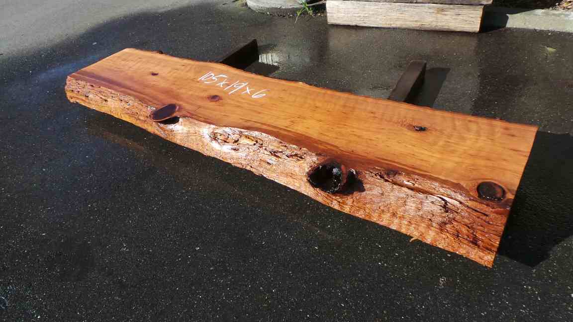 Solid wood mantel - old growth redwood