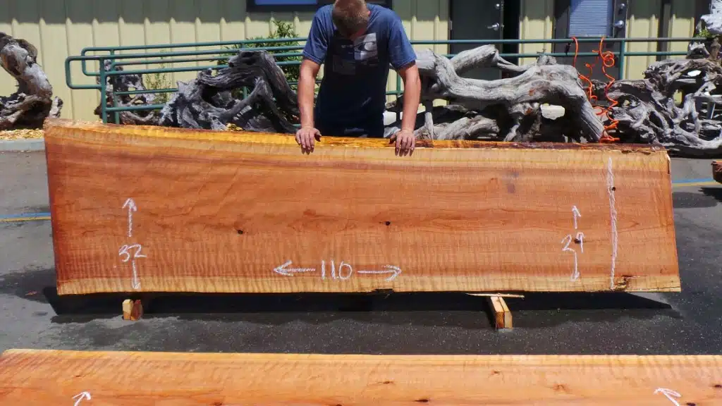New Growth Redwood Solid Slab Table