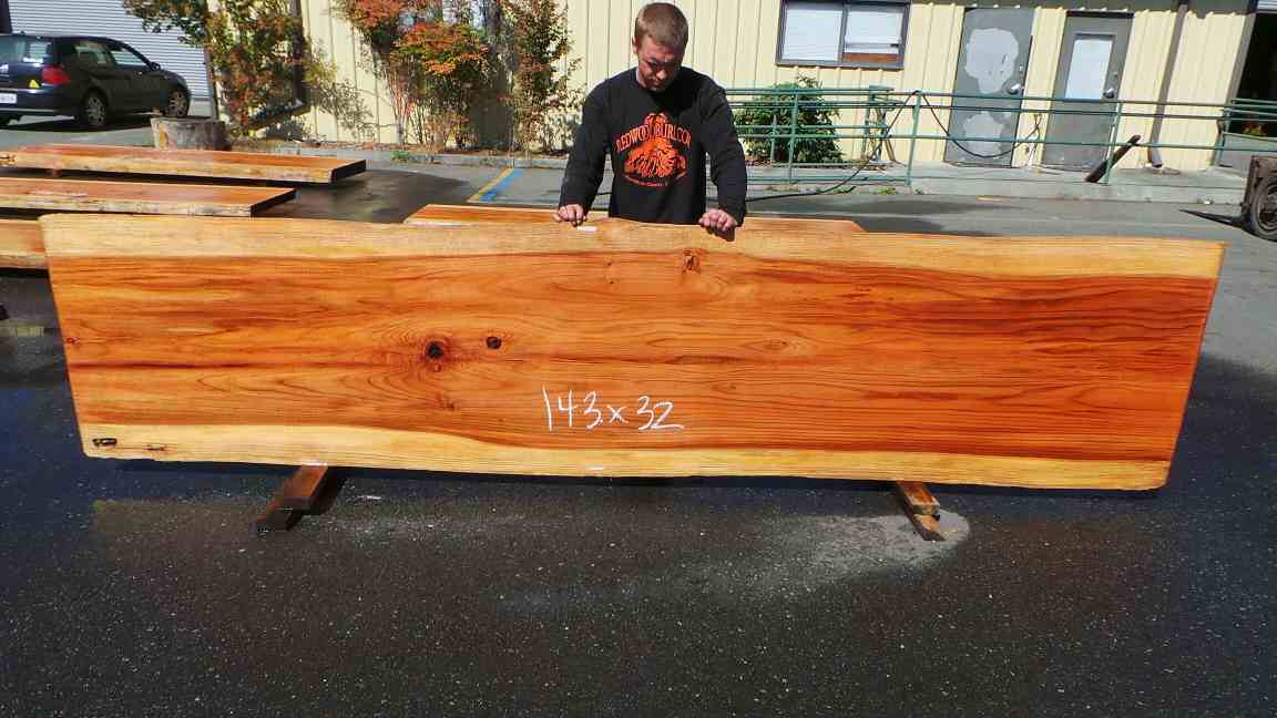 Solid Wood Countertop Slab - Second Growth Redwood