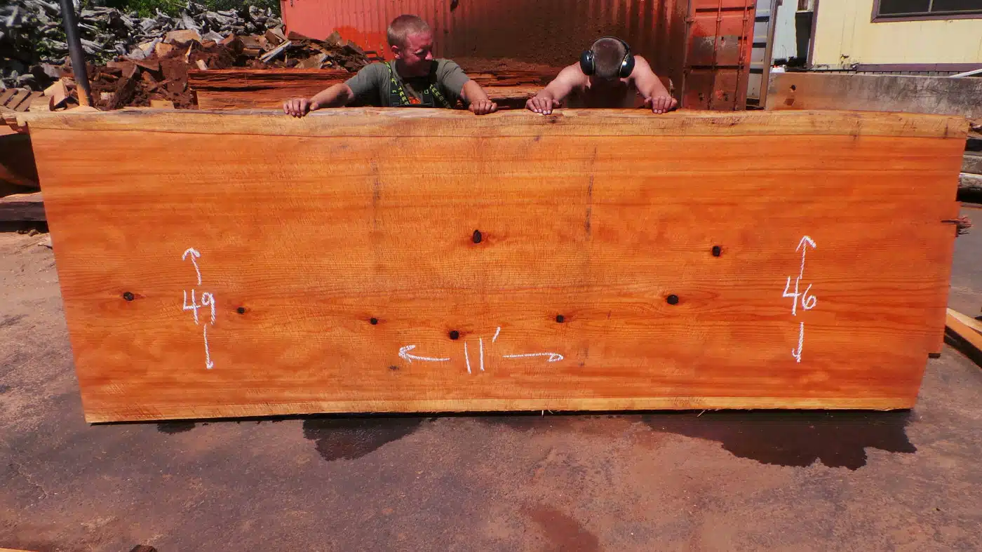 live slab dining table