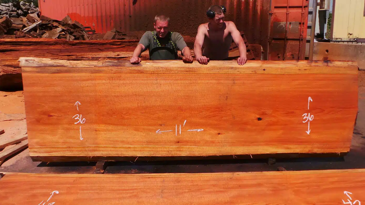 Redwood Slab | Rustic Rectangular Dining Table Sized