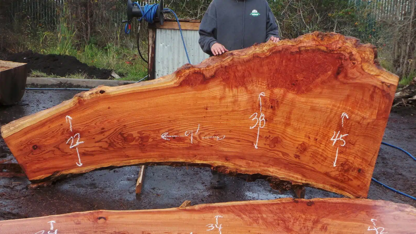 Raw wood desk