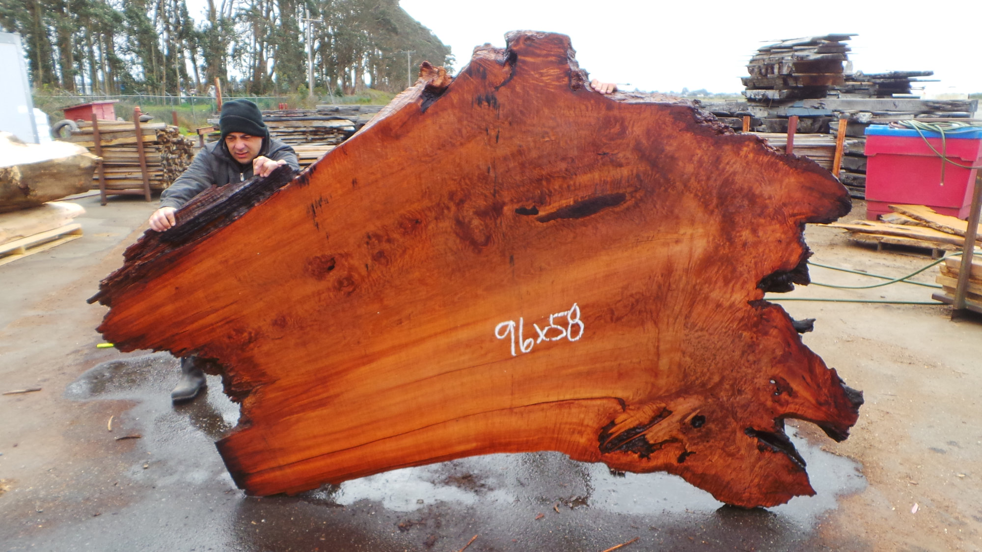 Ethically Salvaged California Redwood Table Slab