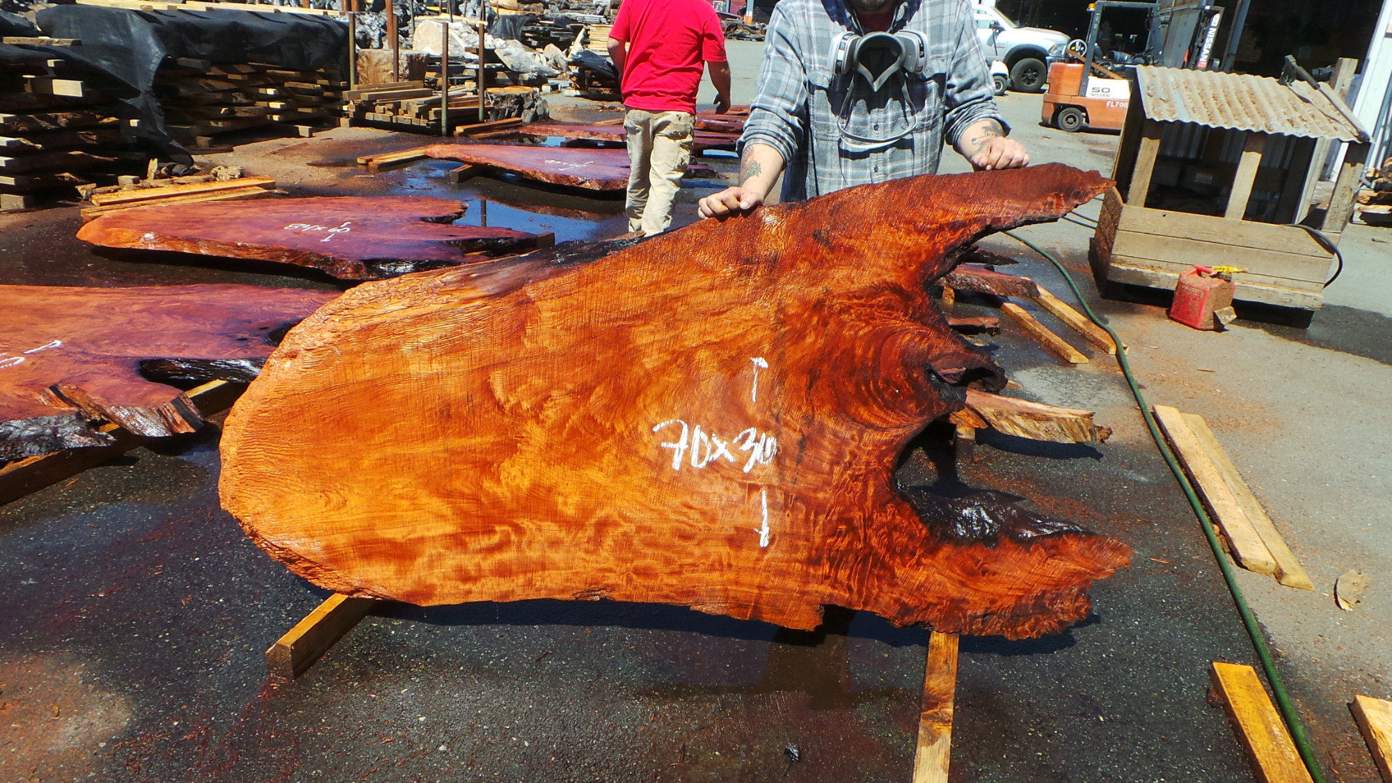 Root Redwood Slab - Rustic Live Edge