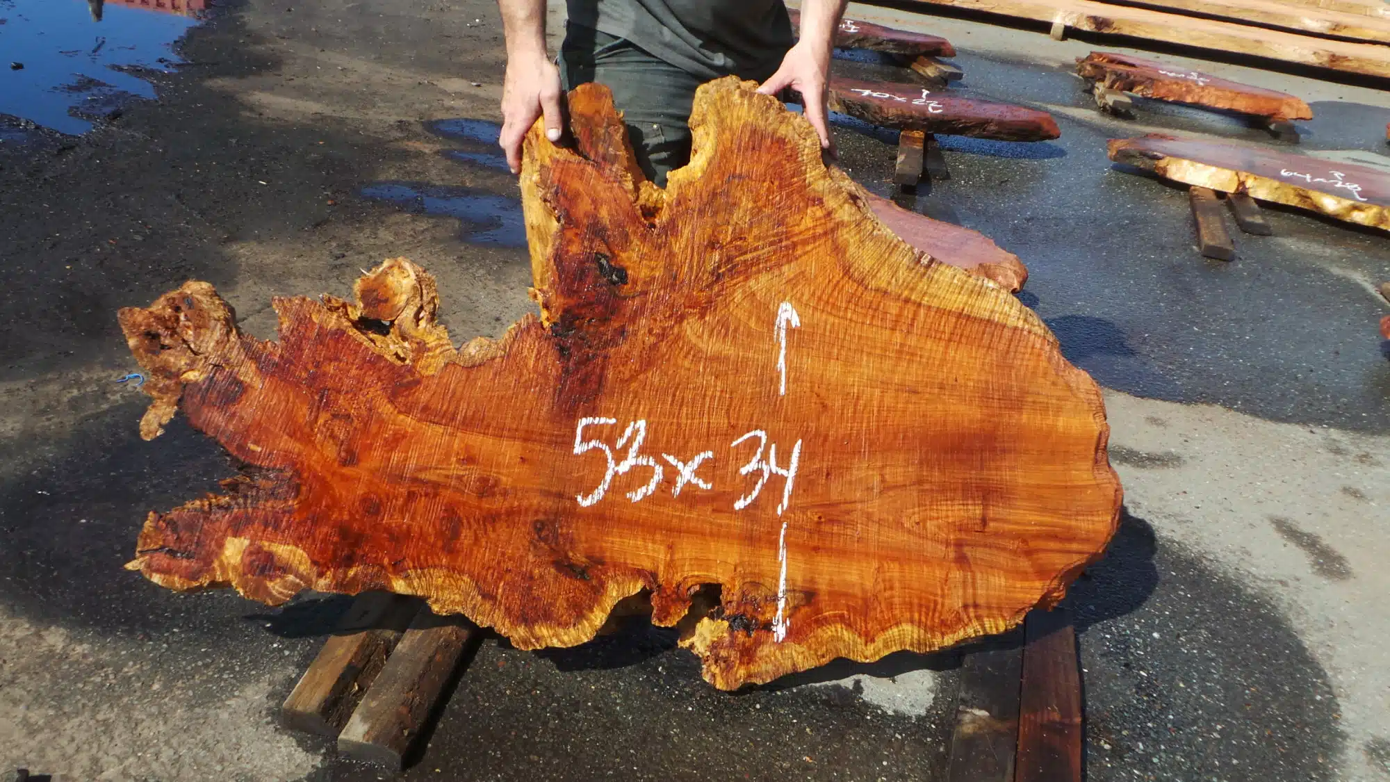 Small Redwood Coffee Table