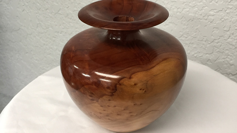 Birdseye Wood Burl Vase