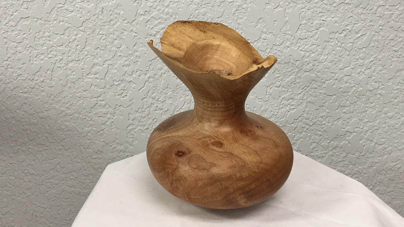Maple Wood Display Vase - Raw Edge Flower Holder/ Decorative Cup