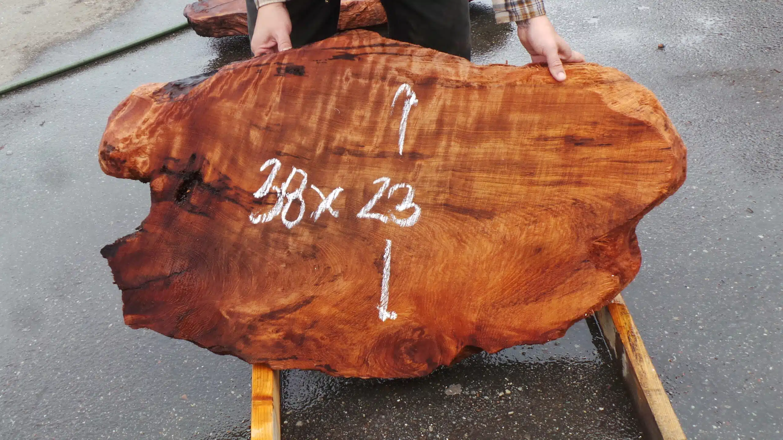 Redwood Burl Live Edge Slab