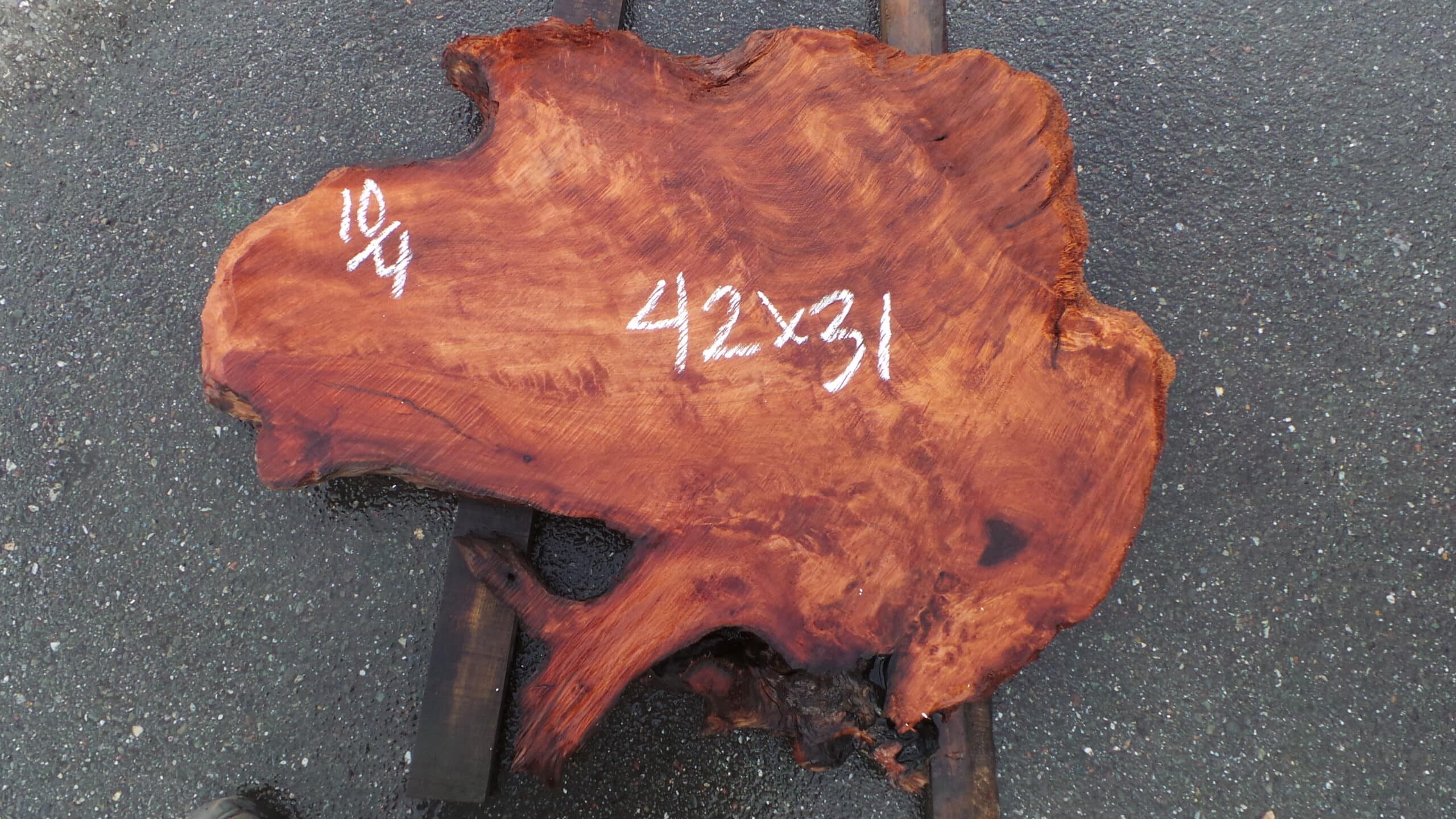 Redwood Burl Live Edge Slab