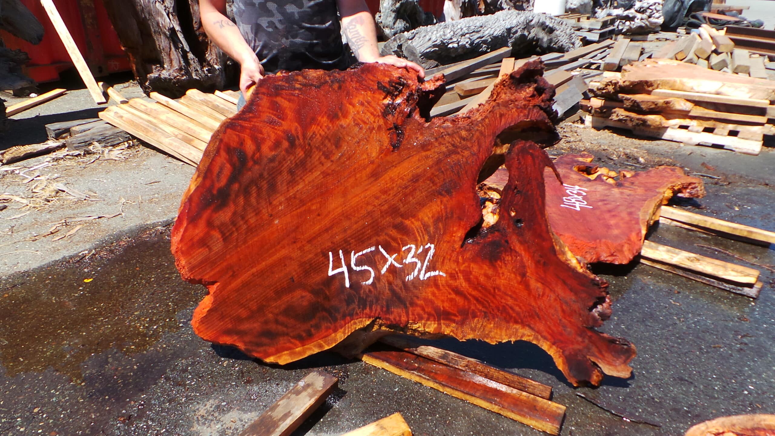 Redwood Burl Live Edge Slab