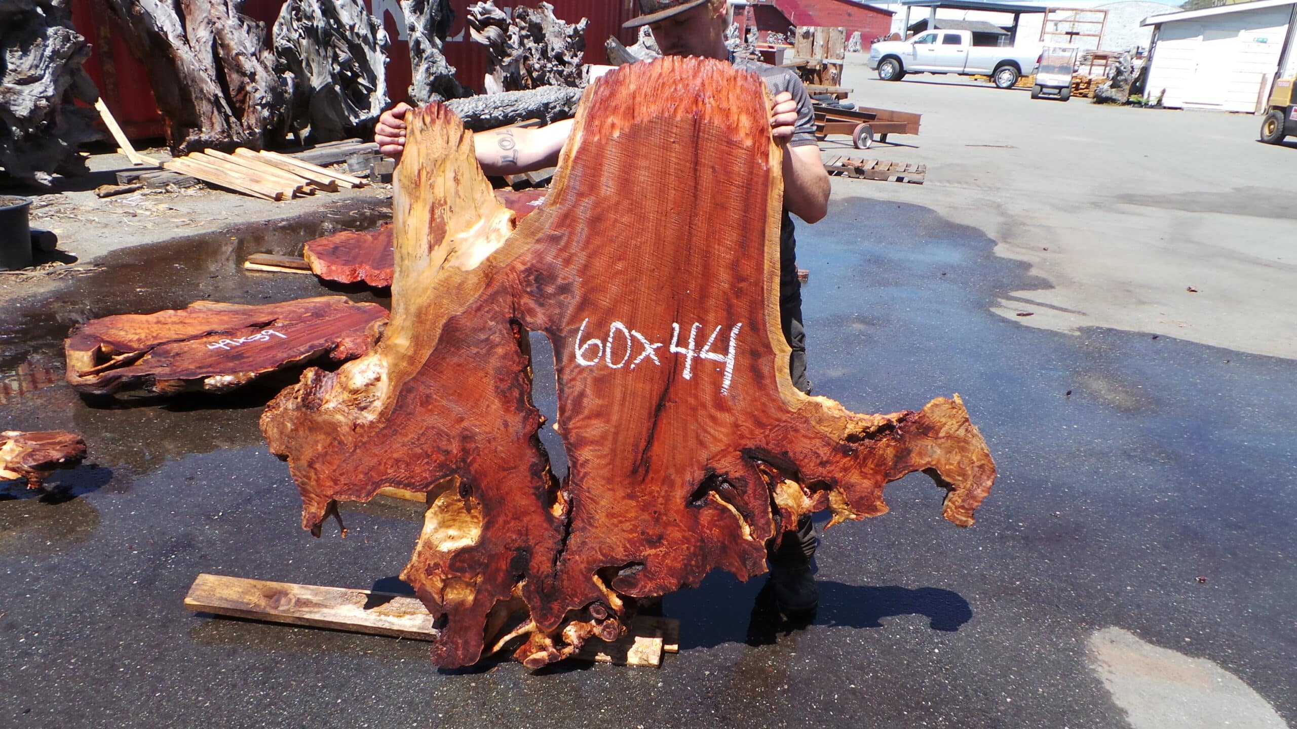 Redwood Burl Live Edge Slab