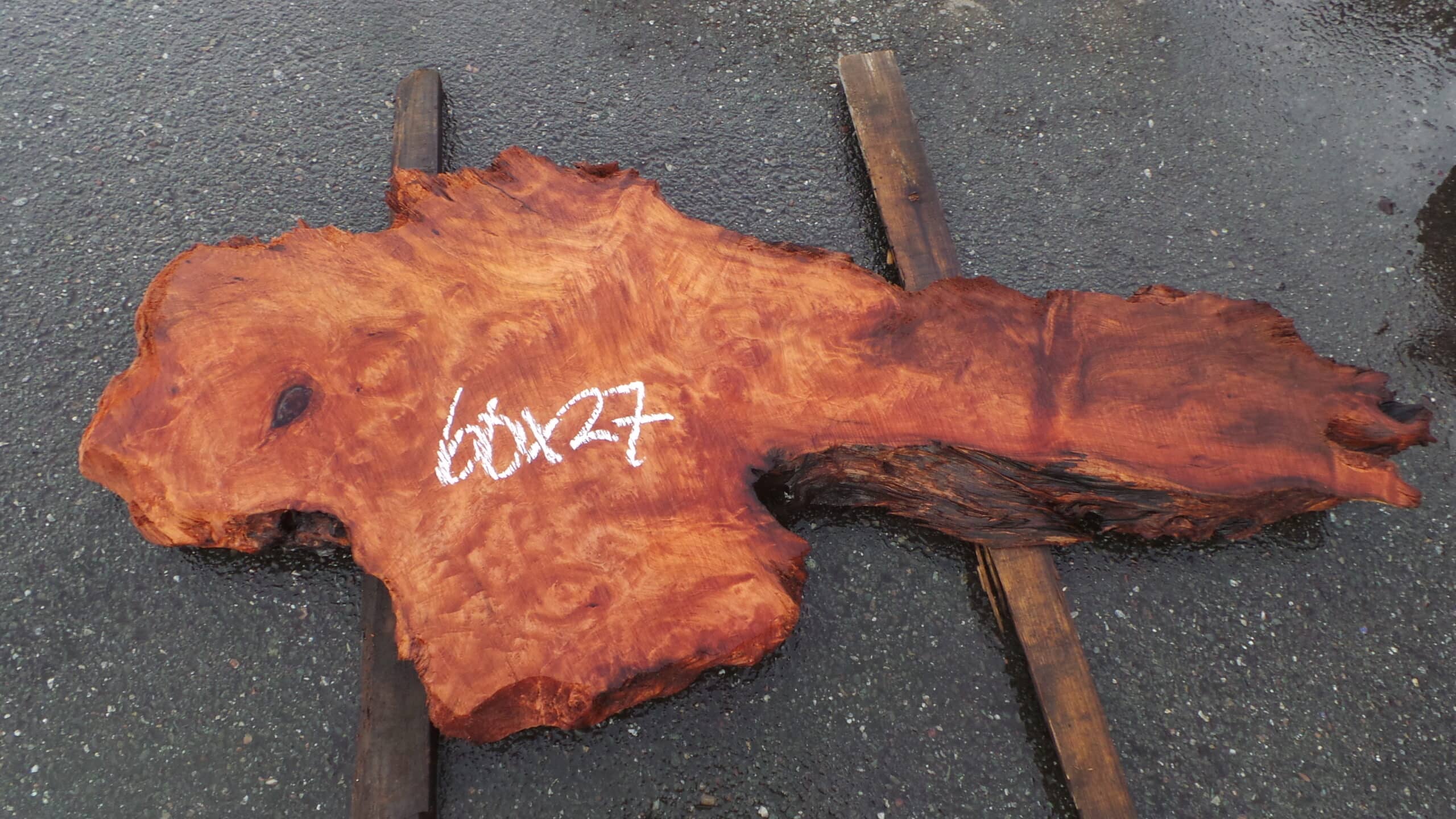 Redwood Burl Live Edge Slab