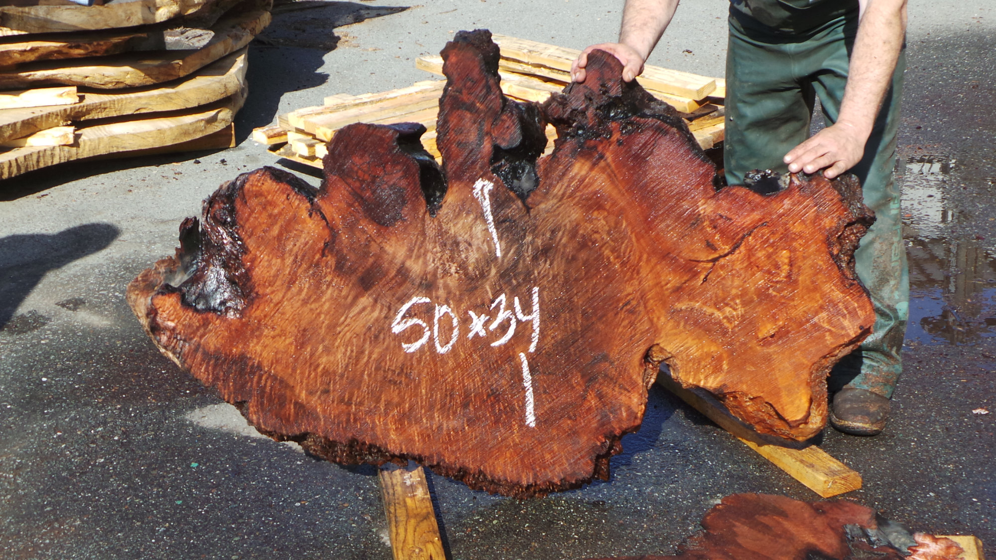 Naturally Rustic Redwood Slab