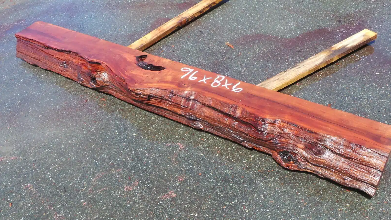 Live edge fireplace mantel