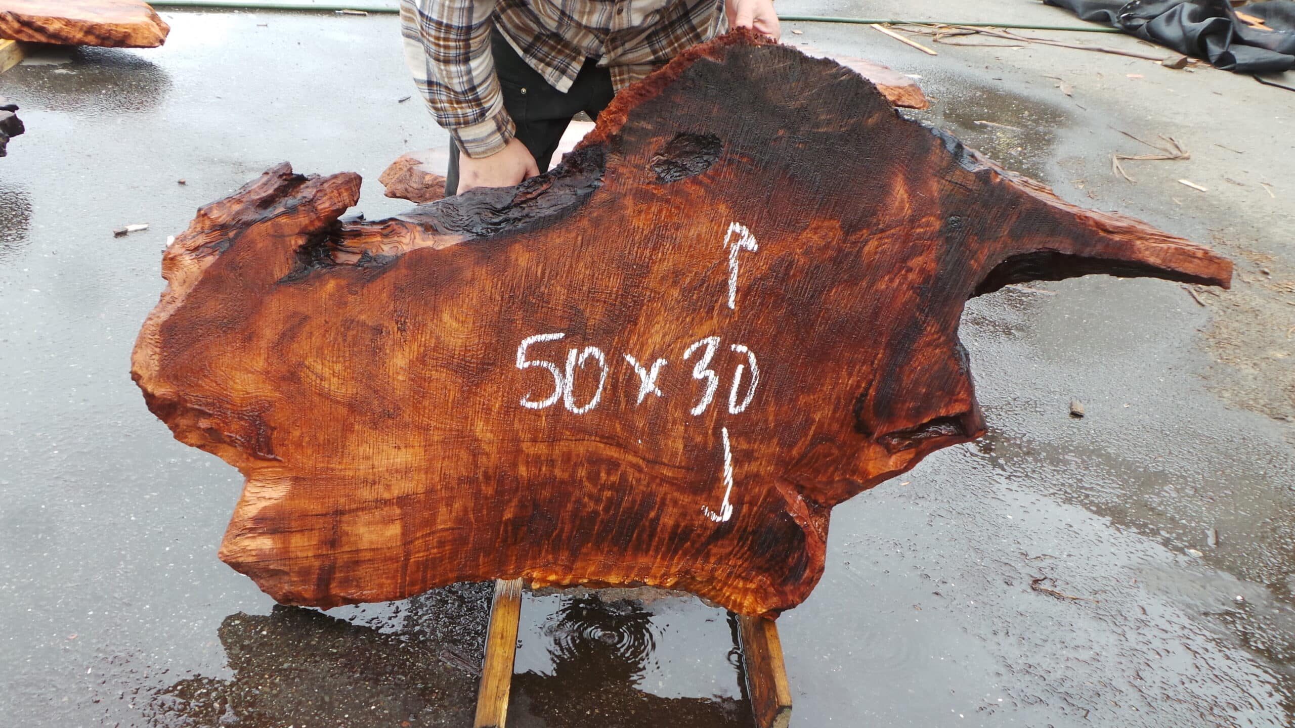 Redwood Burl Live Edge Slab