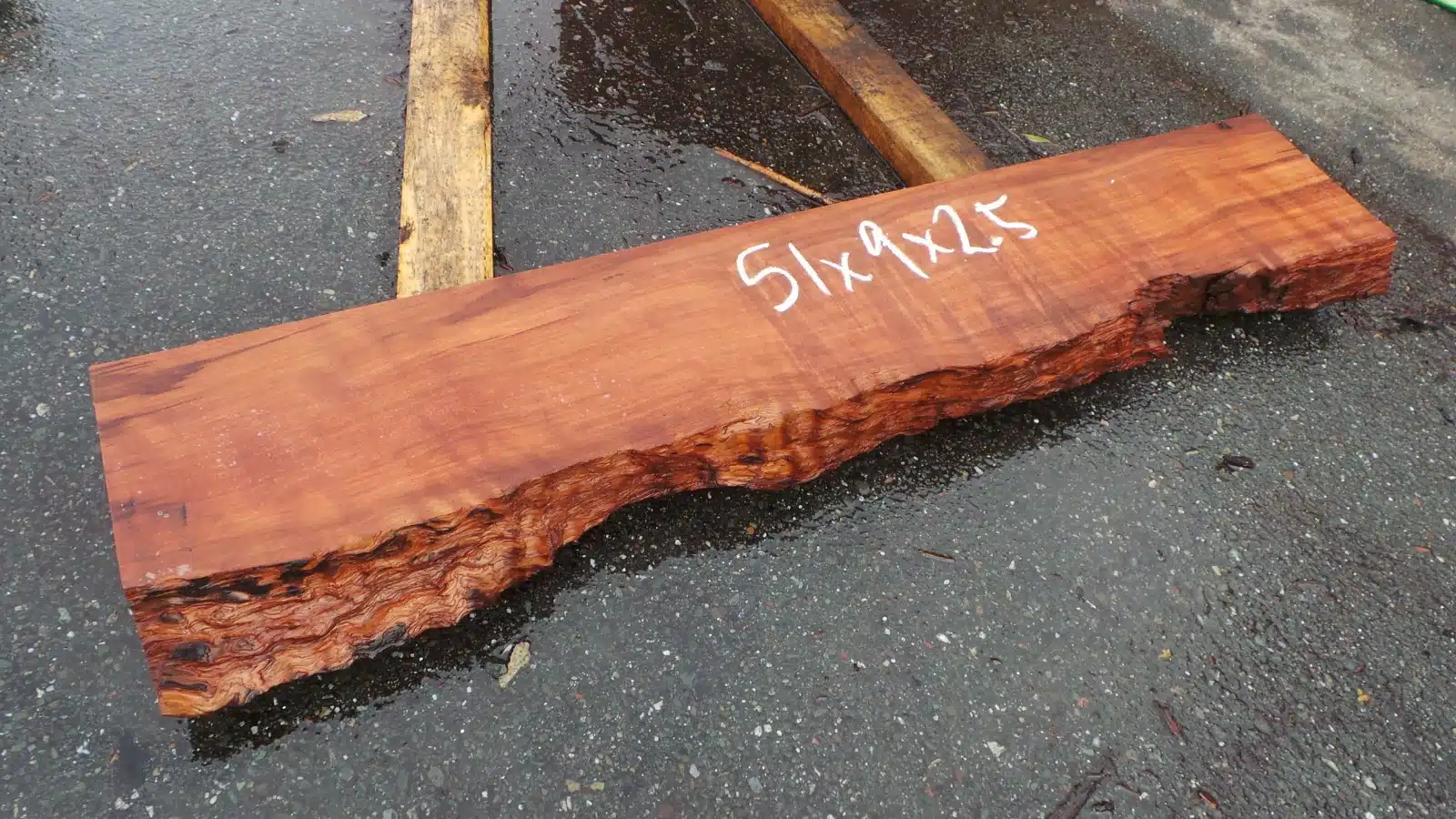 Raw Redwood Fireplace Mantel