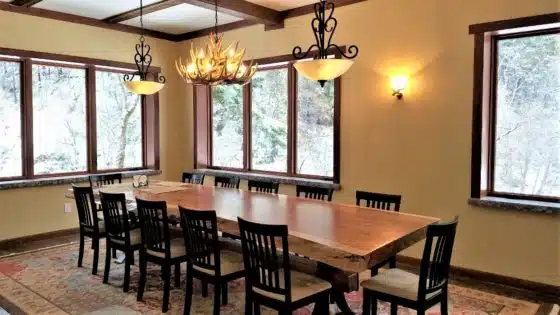 Burl wood furniture - Redwood burl dining table on redwood base