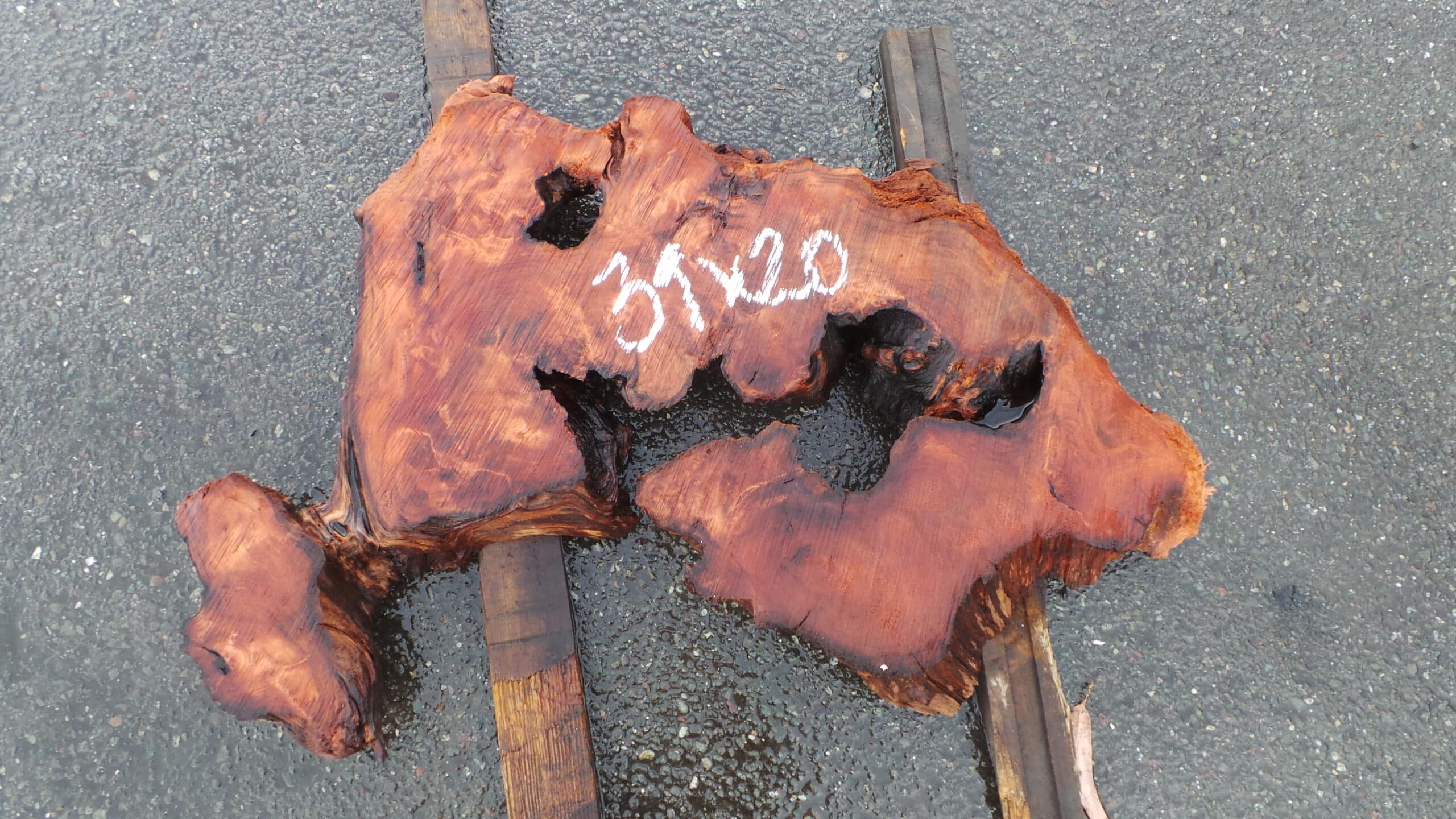 Redwood Burl Live Edge Slab