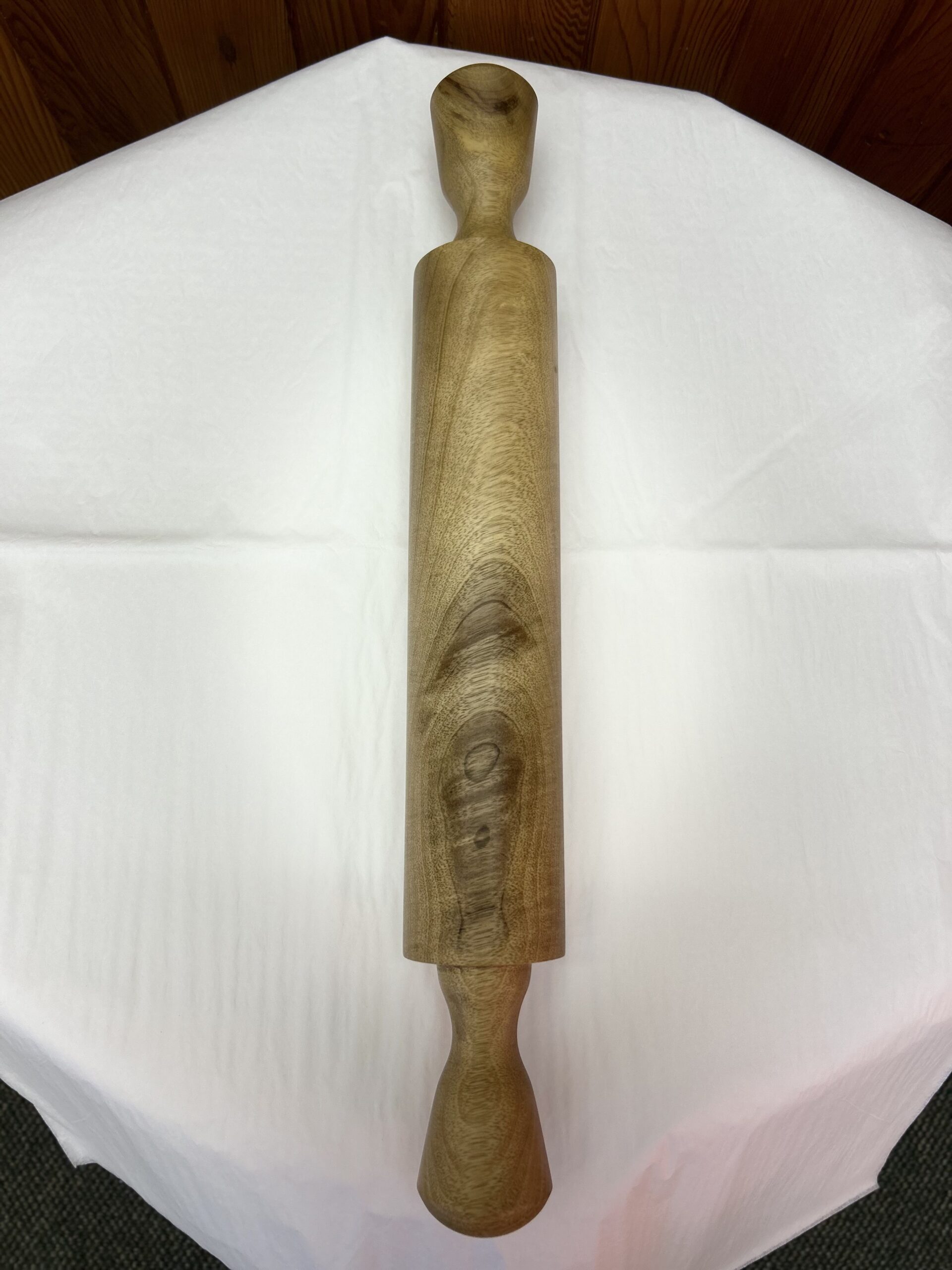 Handcrafted Rolling Pin - Maple with Holly handles.