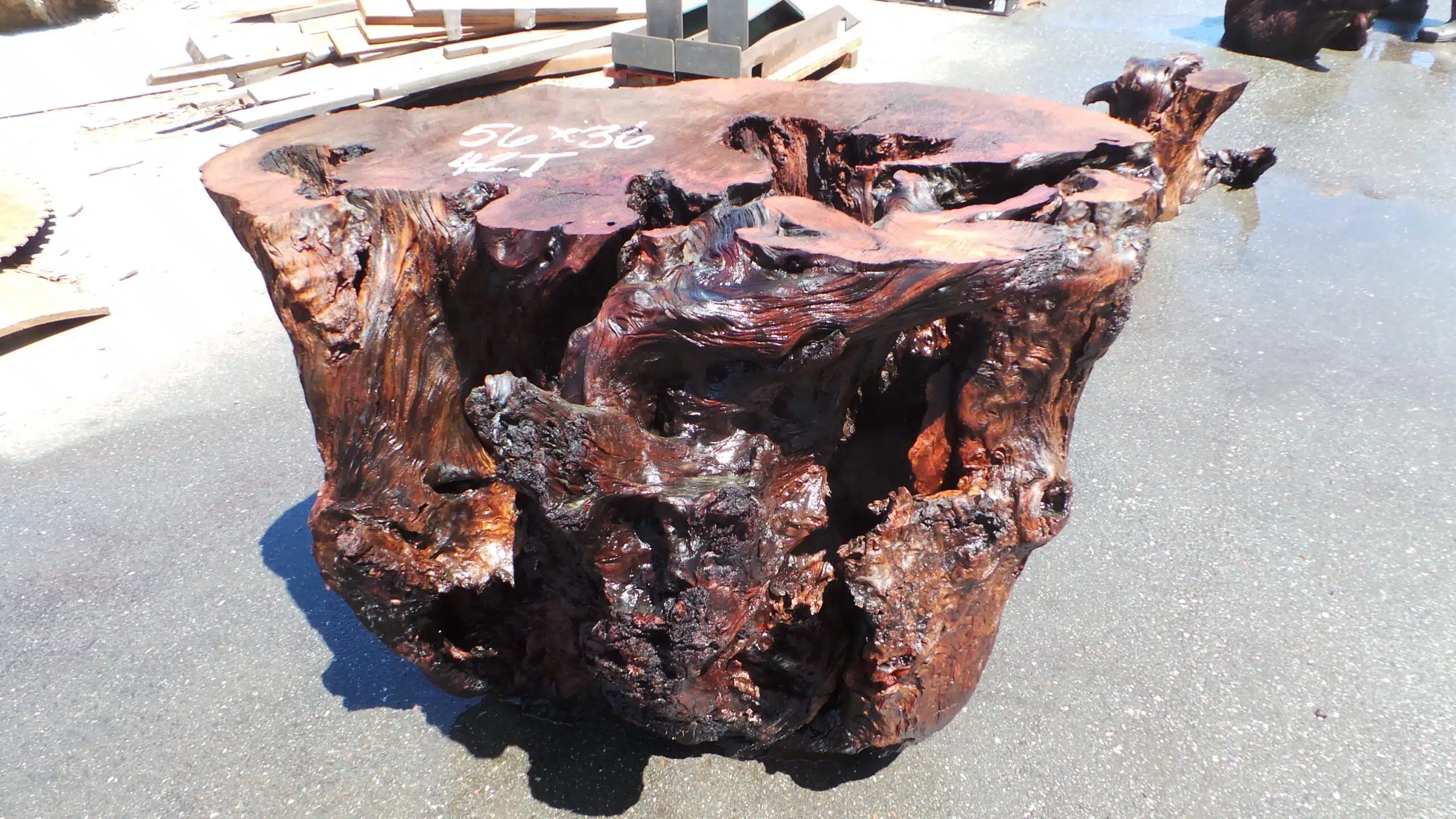 B-430 Rustic Redwood Table Base