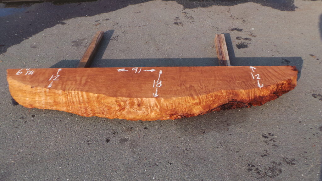 Redwood Mantel Slab
