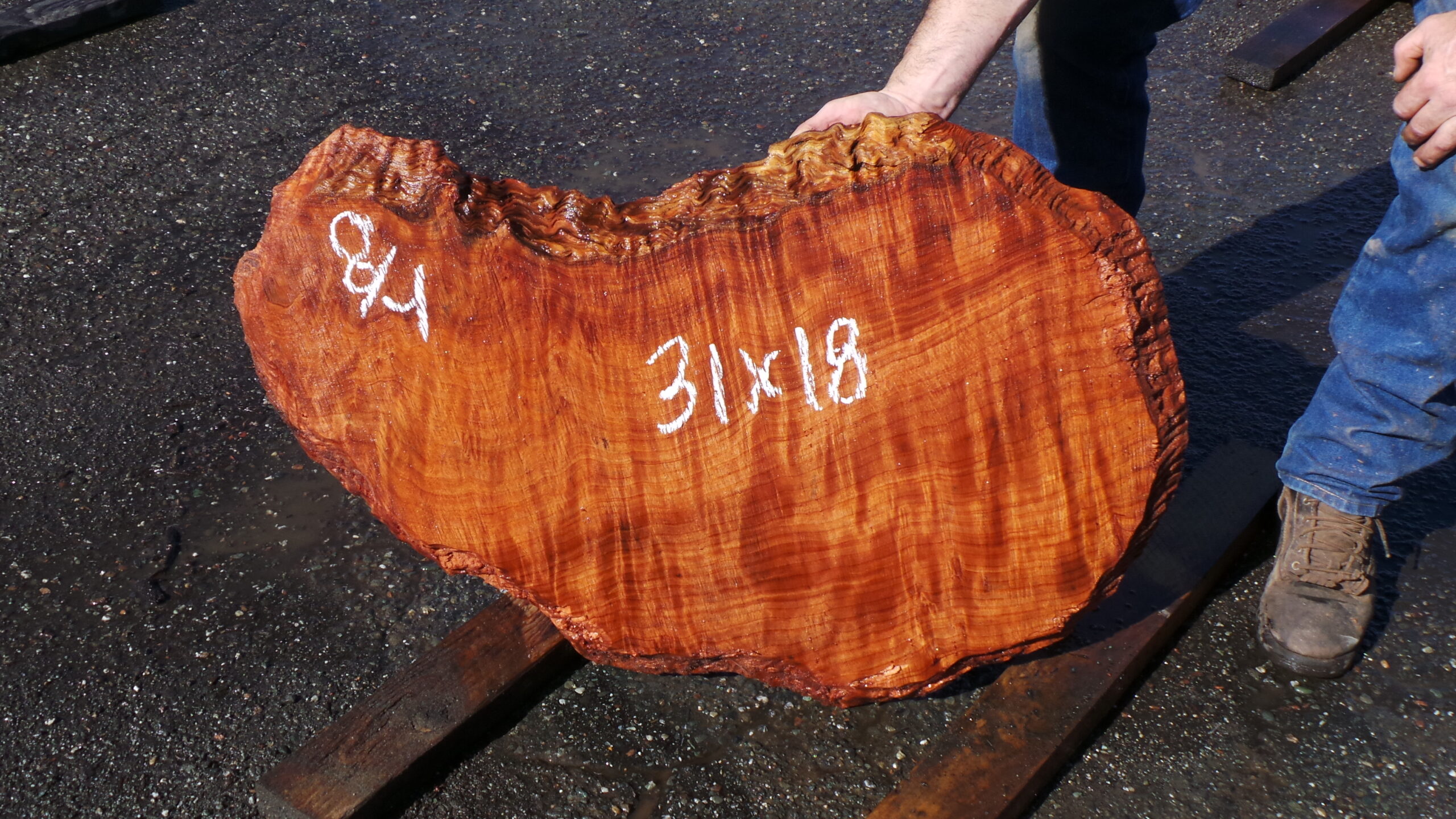 Redwood Burl Live Edge Slab